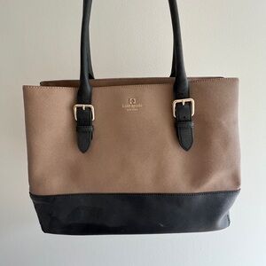 Kate Spade Elegant Brown and Black Leather Tote